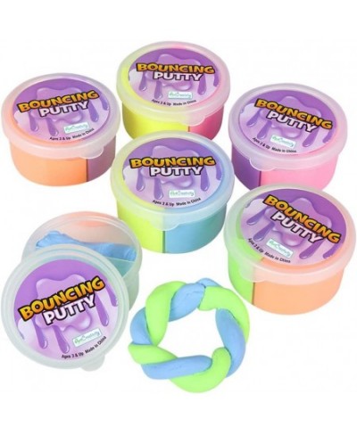 Bouncing Putty for Kids Set of 6 Each Container Includes 2 Colors Birthday Party Favors and Sensory Toys Fidget Toys for Kids...