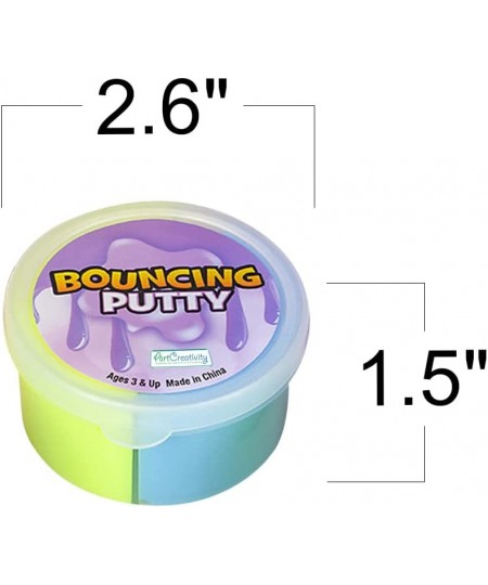 Bouncing Putty for Kids Set of 6 Each Container Includes 2 Colors Birthday Party Favors and Sensory Toys Fidget Toys for Kids...