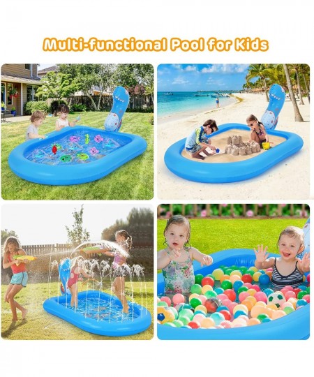 Inflatable Splash Pad Dinosaur Sprinkler Pool for Kids Toddlers Baby Backyard Yard Outdoor Play Water Sprinkler Toys 65 x 47 ...