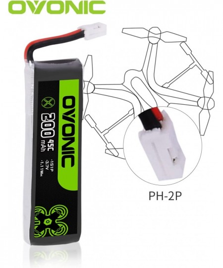 1s Lipo Battery 45C 200mAh 3.7V Lipo Battery with PH2.0 Connector for RC FPV Racing Drone Quadcopter(6 Packs) $34.38 - Hobby ...