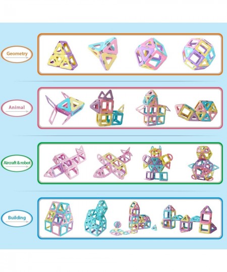 Magnetic 3D Magnet Toys 52 Pieces Set for Toddlers Boys Girls Gift Magnetic Building Blocks with Macaron Color Toys $41.79 - ...