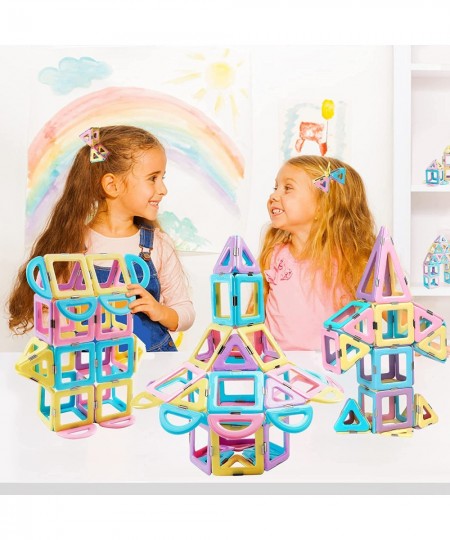 Magnetic 3D Magnet Toys 52 Pieces Set for Toddlers Boys Girls Gift Magnetic Building Blocks with Macaron Color Toys $41.79 - ...