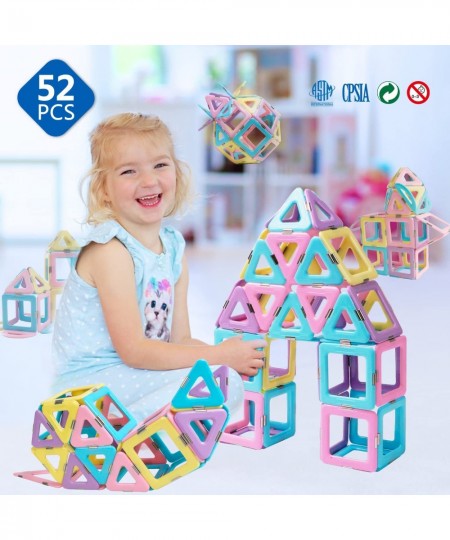 Magnetic 3D Magnet Toys 52 Pieces Set for Toddlers Boys Girls Gift Magnetic Building Blocks with Macaron Color Toys $41.79 - ...