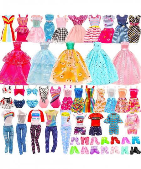 Funlight 30 PCS Girl Doll Clothes and Accessories 2 Party Wedding Dress 6 Fashion Dress 2 Outfits 3 Swimsuit Bikini 7 Mini Dr...