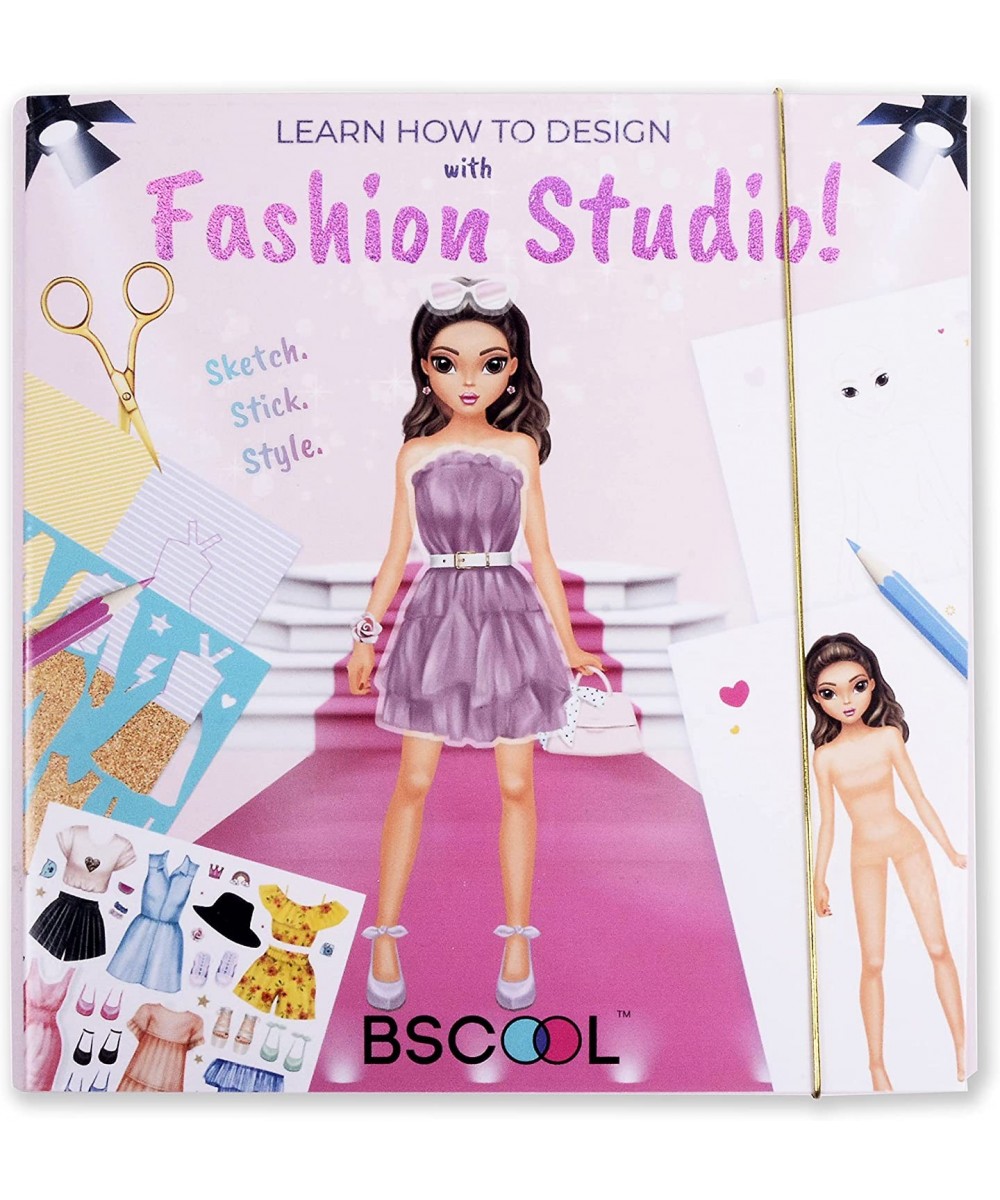 Drawing Coloring & Activity Book: Fashion Studio | Fashion Design Sketchbook | with Stickers Stencils Textures and Guides | f...