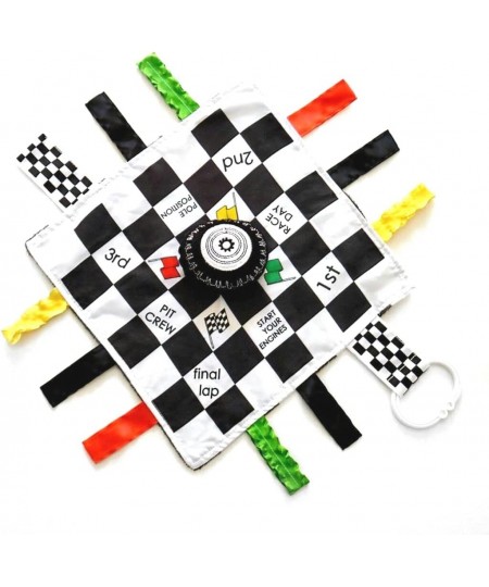 Checkered Flag Baby Racecar Tag Minky Lovey Toy Final Lap Racing Blanket 10" x 10 $33.13 - Early Development & Activity Toys