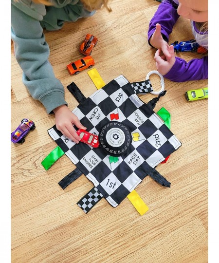 Checkered Flag Baby Racecar Tag Minky Lovey Toy Final Lap Racing Blanket 10" x 10 $33.13 - Early Development & Activity Toys