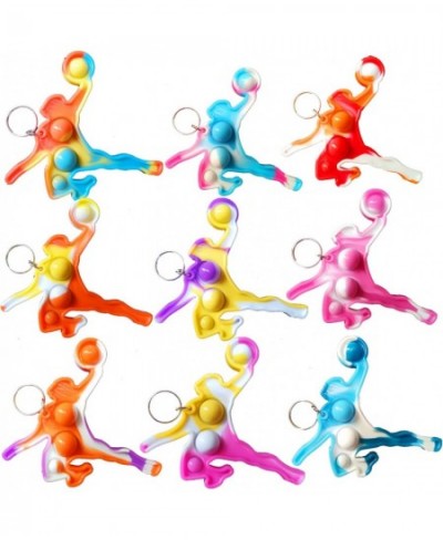 (Basketball Match Students Gift) 24 Packs Bulk Small Mini Pop Sport Basketball Boy Keychain for Basketball Favors Party Mini ...