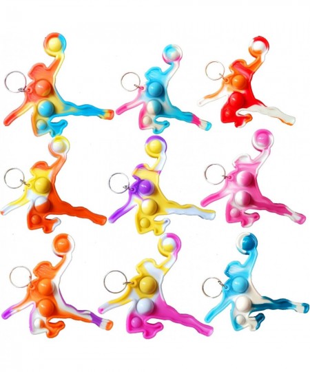 (Basketball Match Students Gift) 24 Packs Bulk Small Mini Pop Sport Basketball Boy Keychain for Basketball Favors Party Mini ...