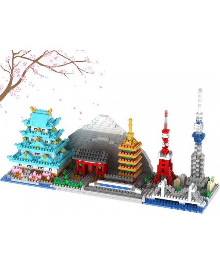 Japan Tokyo Skyline Collection Famous Architecture Model Building Block Set (1350pcs ) Micro Mini Bricks Toys Gifts for Kids ...