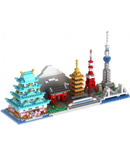 Japan Tokyo Skyline Collection Famous Architecture Model Building Block Set (1350pcs ) Micro Mini Bricks Toys Gifts for Kids ...