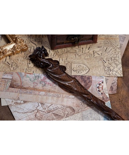 Hand Carved Wooden Magic Wand Wooden Wands for Collectible Cosplay 15 in Wizard Wands Magical Gift for Children and Adults on...