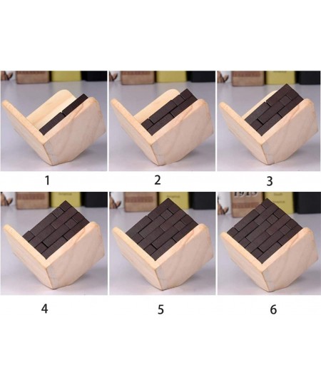 Wooden Brain Teaser Puzzle Cube Wooden Puzzles T-Shaped Jigsaw Logic Puzzle Educational Toy for Kids and Adults (Wine) $19.89...