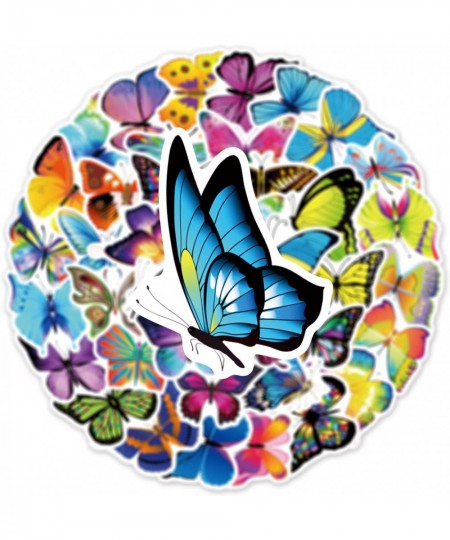 Colorful Butterfly Stickers 50-100 PCS Vinyl Waterproof Stickers for Water Bottles Laptop Skateboard Computer Phone Luggage S...