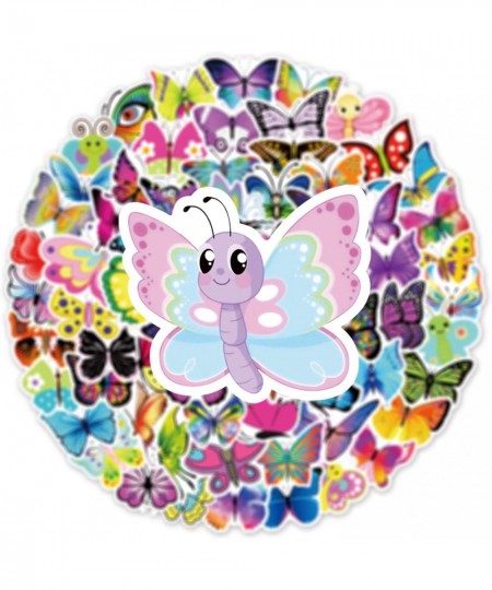 Colorful Butterfly Stickers 50-100 PCS Vinyl Waterproof Stickers for Water Bottles Laptop Skateboard Computer Phone Luggage S...