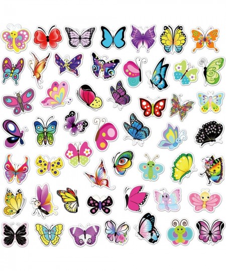 Colorful Butterfly Stickers 50-100 PCS Vinyl Waterproof Stickers for Water Bottles Laptop Skateboard Computer Phone Luggage S...