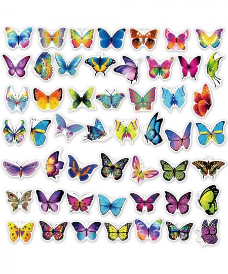 Colorful Butterfly Stickers 50-100 PCS Vinyl Waterproof Stickers for Water Bottles Laptop Skateboard Computer Phone Luggage S...