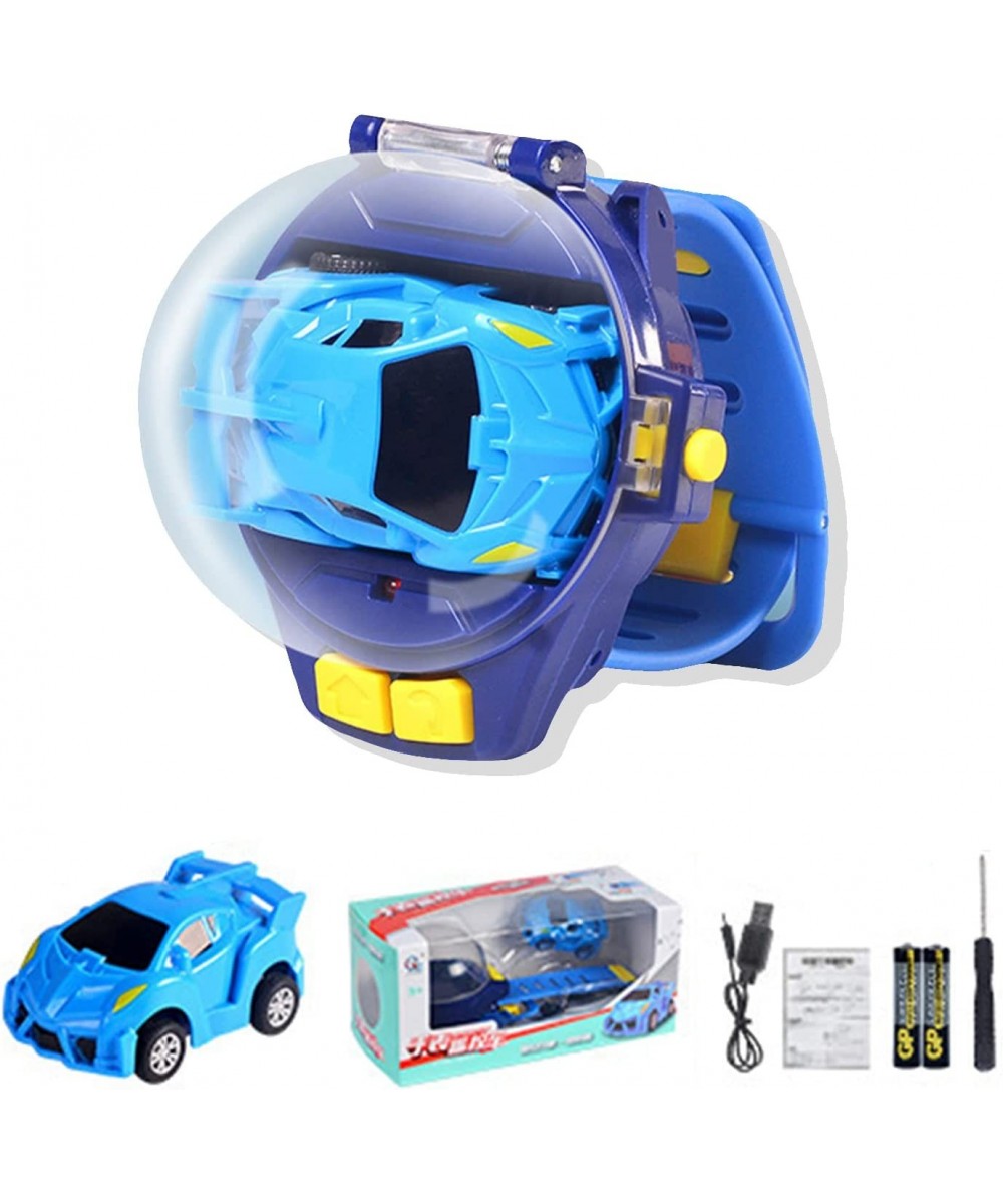 2.4G Mini Intelligent Remote Control Deformation Car Alloy Watch Cartoon Remote Control Car Interactive Game Toys Waterway Am...