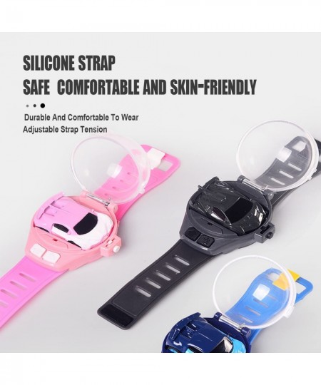 2.4G Mini Intelligent Remote Control Deformation Car Alloy Watch Cartoon Remote Control Car Interactive Game Toys Waterway Am...