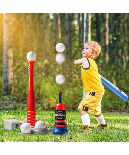 Tee Ball Set for Kids 3-5|5-8 Kids Baseball Tee T-Ball Set for Toddlers 2-6 6 Balls Teeball Batting Tee Pitching Machine Nice...