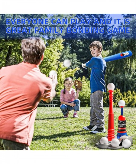 Tee Ball Set for Kids 3-5|5-8 Kids Baseball Tee T-Ball Set for Toddlers 2-6 6 Balls Teeball Batting Tee Pitching Machine Nice...