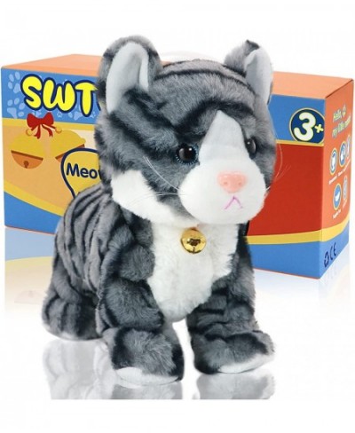 Interactive Plush Cat Toys for Kids Reliable Robotic Electronic Cats Sound and Touch Control Realistic Soft Plush Toy Cat Tha...