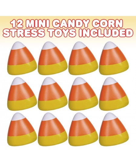 Mini Candy Corn Stress Relief Toys Set of 12 Slow Rising Squeezy Toys for Kids Halloween Party Favors and Non-Candy Trick or ...