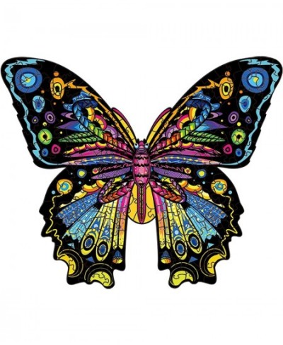 Wooden Puzzle for Adults Unique Butterfly Shaped Wooden Puzzle High Difficulty Wood Cut Puzzles Best for Help You Relieve Str...