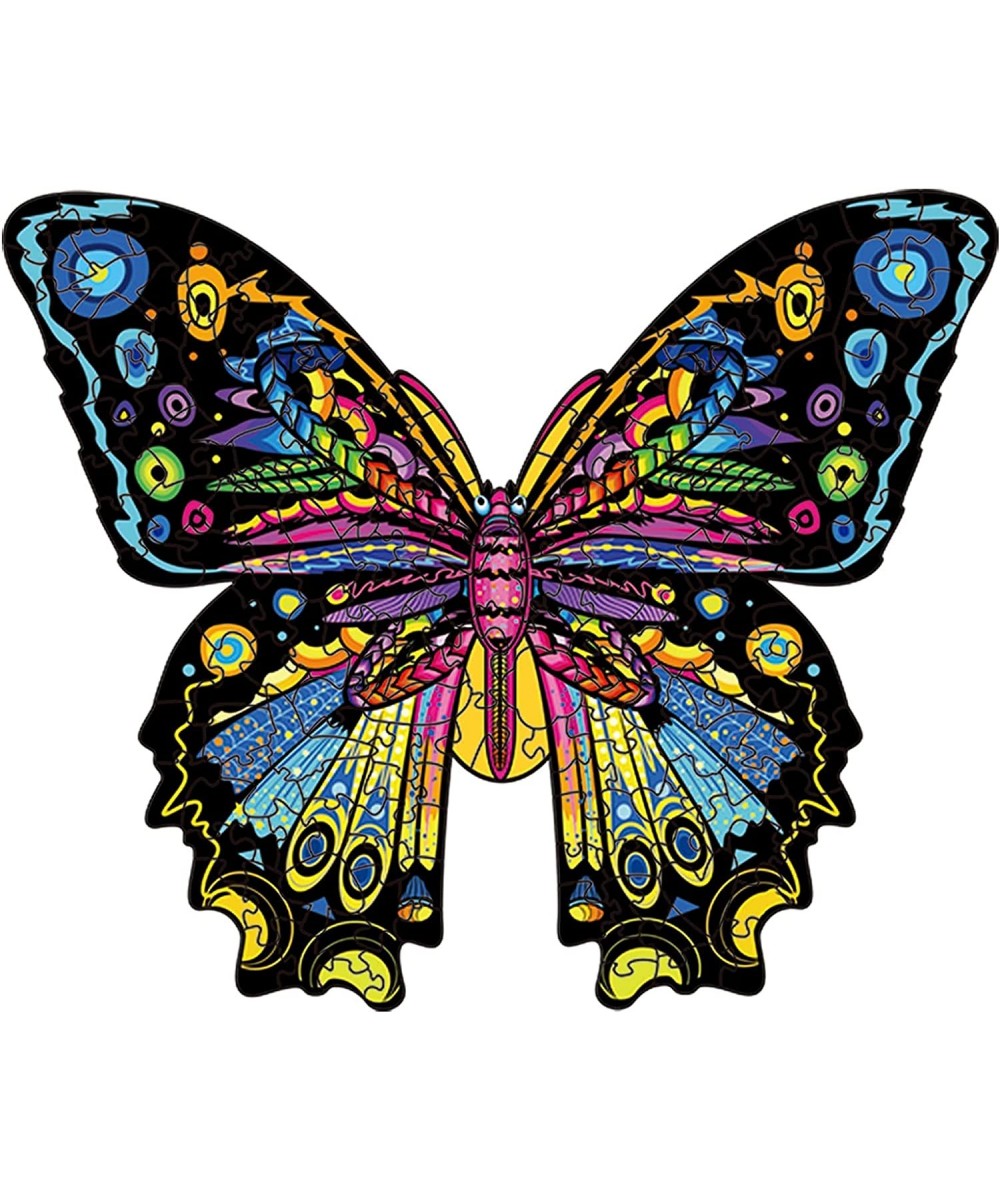 Wooden Puzzle for Adults Unique Butterfly Shaped Wooden Puzzle High Difficulty Wood Cut Puzzles Best for Help You Relieve Str...