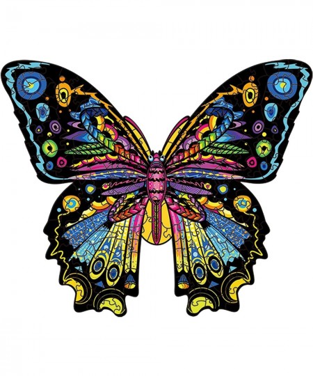 Wooden Puzzle for Adults Unique Butterfly Shaped Wooden Puzzle High Difficulty Wood Cut Puzzles Best for Help You Relieve Str...