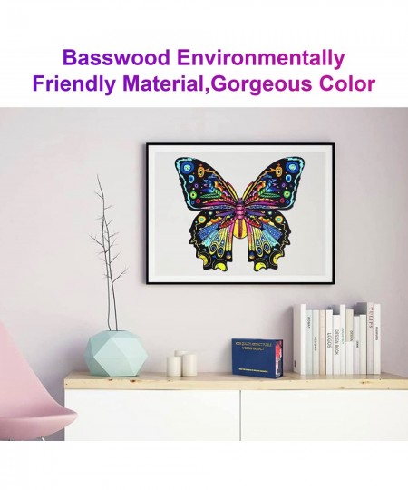 Wooden Puzzle for Adults Unique Butterfly Shaped Wooden Puzzle High Difficulty Wood Cut Puzzles Best for Help You Relieve Str...