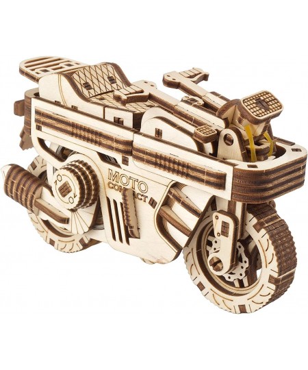 Wood Motorcycle Model Kit - Moto Compact Folding Scooter 3D Puzzles for Adults and Kids - 3D Puzzle Model Kits for Adults (Ri...