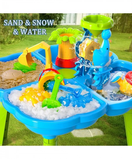 Kids Sand and Water Table for Toddlers 4 in 1 Outdoor Sand Water Play Table Beach Toys for Toddlers Kids Boys Girls Water Out...