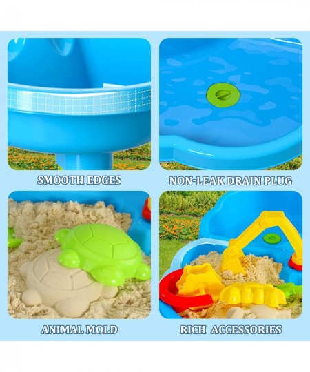 Kids Sand and Water Table for Toddlers 4 in 1 Outdoor Sand Water Play Table Beach Toys for Toddlers Kids Boys Girls Water Out...