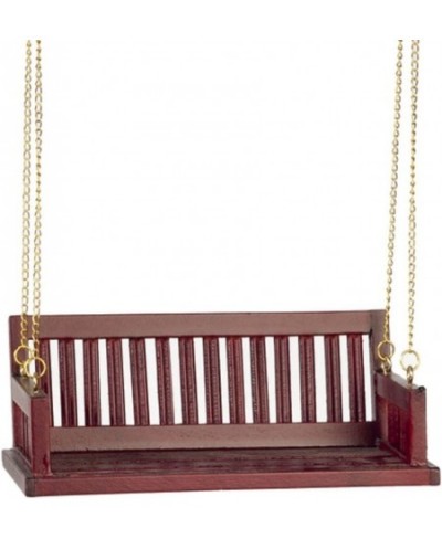 Dollhouse Miniature Porch Swing Mahogany Finish CLA74084 $34.42 - Dollhouse Accessories