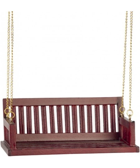 Dollhouse Miniature Porch Swing Mahogany Finish CLA74084 $34.42 - Dollhouse Accessories