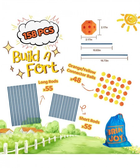 158 PCS Fort Building Kit for Kids Toddler Construction Fort Building Builder Toys for Boys Girls DIY Build A Fort Set Indoor...