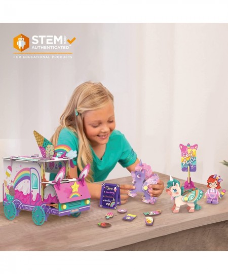 Unicorn Ice Cream Truck | Build-Your-Own Magical Animals Play Set Kids 3D Puzzle Toy - STEM Girl Toys Ages 6-7 and Up $42.99 ...