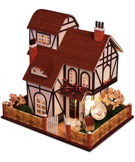 DIY Miniature Dollhouse Kit with Music Box 3D Puzzle Challenge for Adult Kids Xmas Gifts (Flower Town) $121.51 - Dollhouses