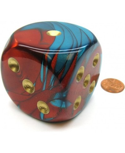 Gemini Red-Teal D6 with Gold Pips 50MM $40.78 - Game Accessories