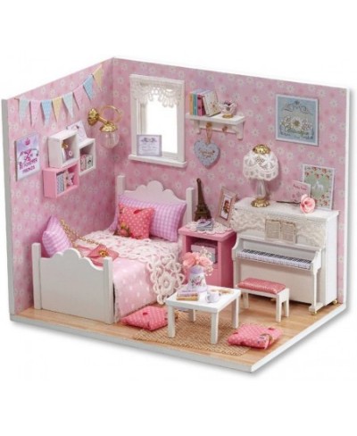 Dollhouse Miniature DIY House Kit Creative Room with Furniture and Cover for Romantic Valentine's Gift (Sunny Princess) $28.2...