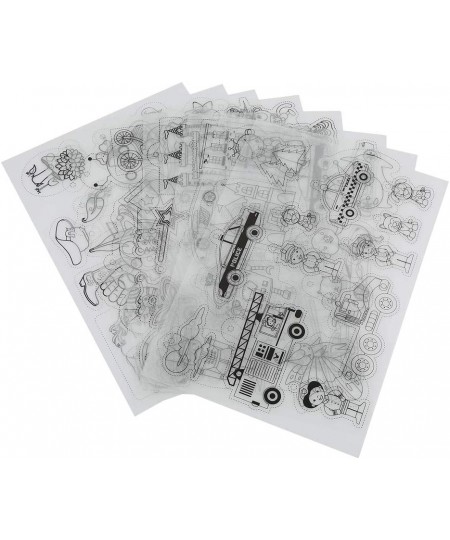 8pcs Shrink Sheet Heat Shrinky Sheets Creative Pack Shrinky Art Paper with Pattern Shrinkable DIY Hand Made Craft Tool for Bo...