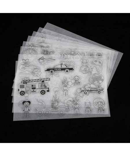 8pcs Shrink Sheet Heat Shrinky Sheets Creative Pack Shrinky Art Paper with Pattern Shrinkable DIY Hand Made Craft Tool for Bo...