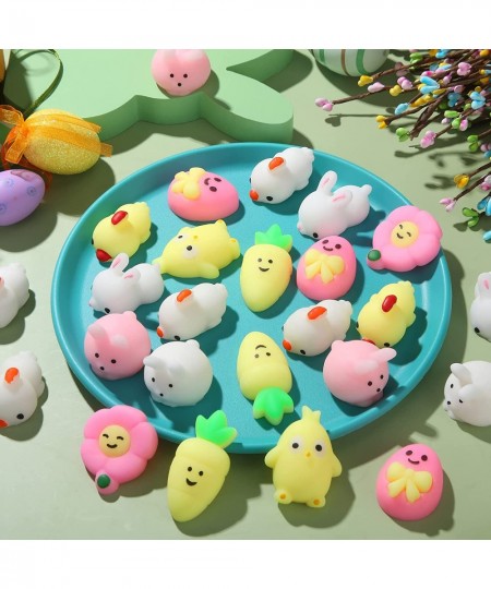 60 Pieces Easter Mochi Squishy Animal Toys Kawaii Bunny Chicks Toys Easter Mochi Stress Relief Egg Toys Easter Basket Fillers...