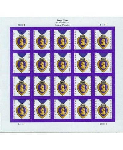 US Stamps - Purple Heart Medal 2019 - Scott 5419 Mint Full Sheet of 20 Stamps Forever $32.57 - Collectible Postage Stamps