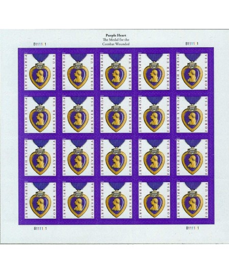 US Stamps - Purple Heart Medal 2019 - Scott 5419 Mint Full Sheet of 20 Stamps Forever $32.57 - Collectible Postage Stamps