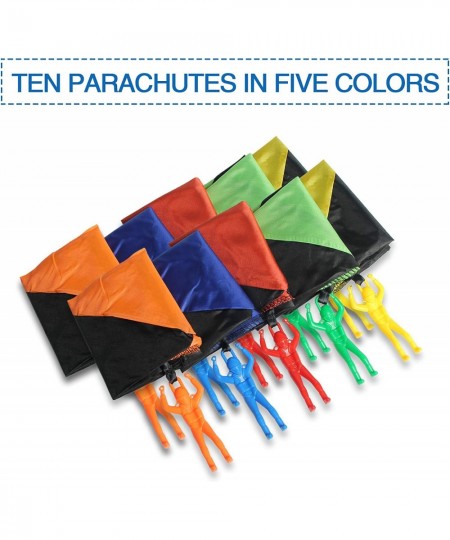 10 Packs Parachute Men Tangle Free Outdoor Flying Parachute Toys Hand Throwing Watching Landing Toys for Kids（5 Colors） Outdo...