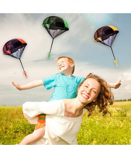 10 Packs Parachute Men Tangle Free Outdoor Flying Parachute Toys Hand Throwing Watching Landing Toys for Kids（5 Colors） Outdo...