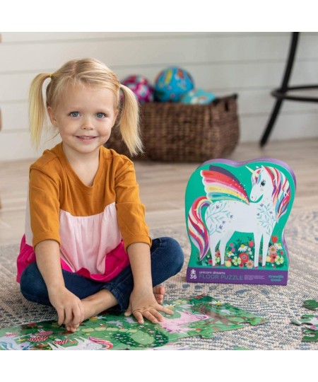 - Unicorn Dreams - 36 Piece Jigsaw Floor Puzzle with Heavy-Duty Box for Storage Large 20" x 27" Completed Size Designed for K...