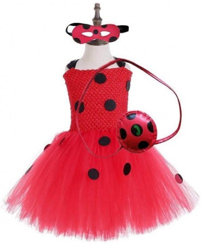 Girls Ladybug Tutu Dress Up Ladybug Cosplay Halloween Costume for Girls 2-9 Years Old $44.18 - Kids' Costumes